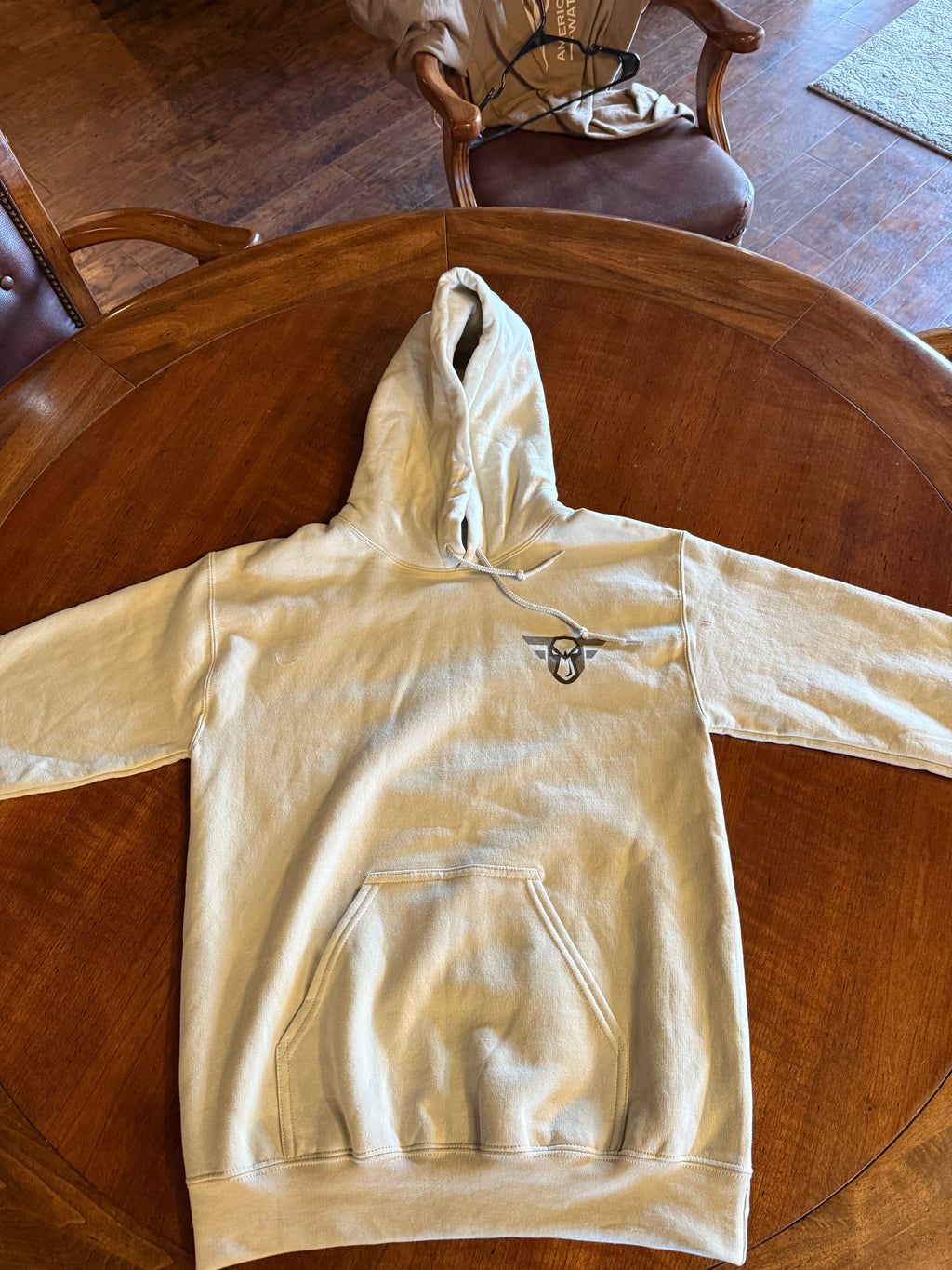 Cream Logo Hoodie