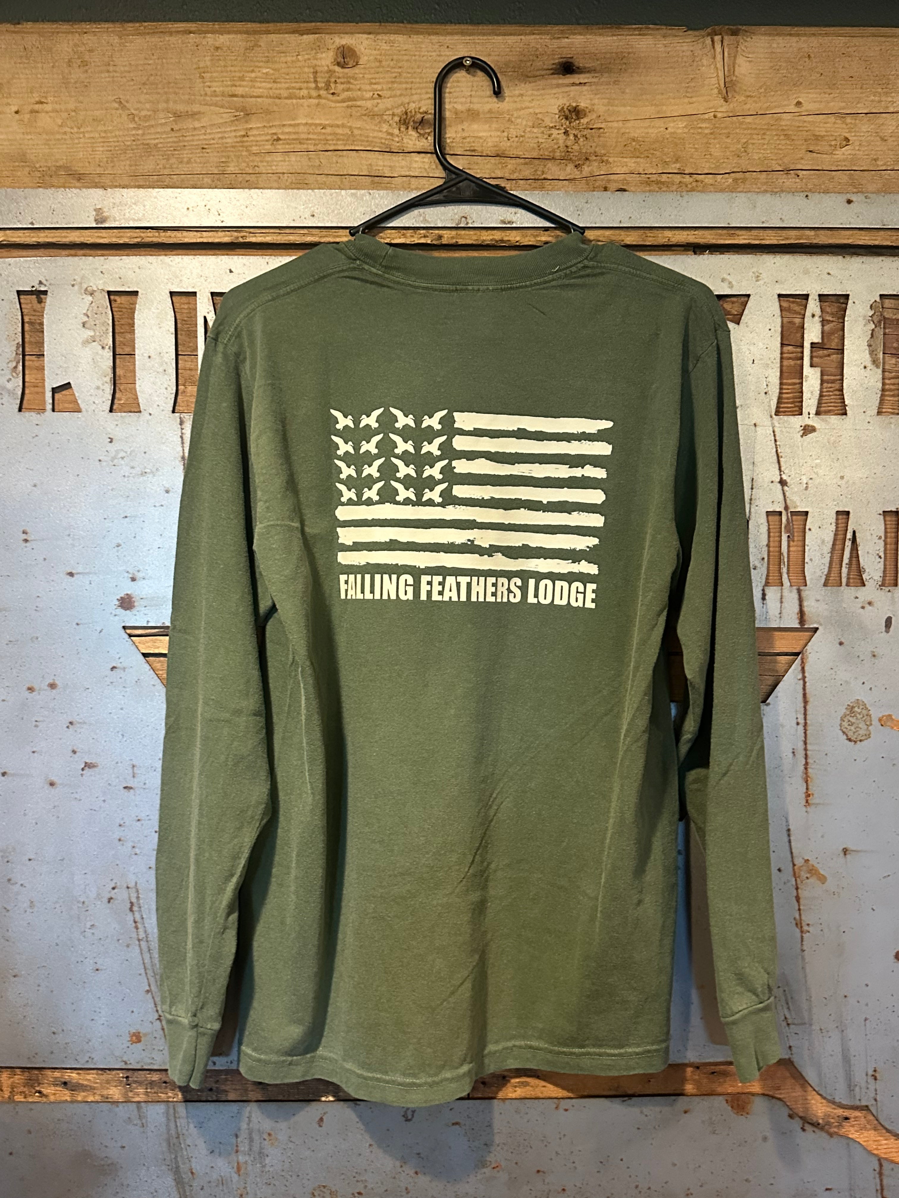 Green Duck Flag Long Sleeve Tee