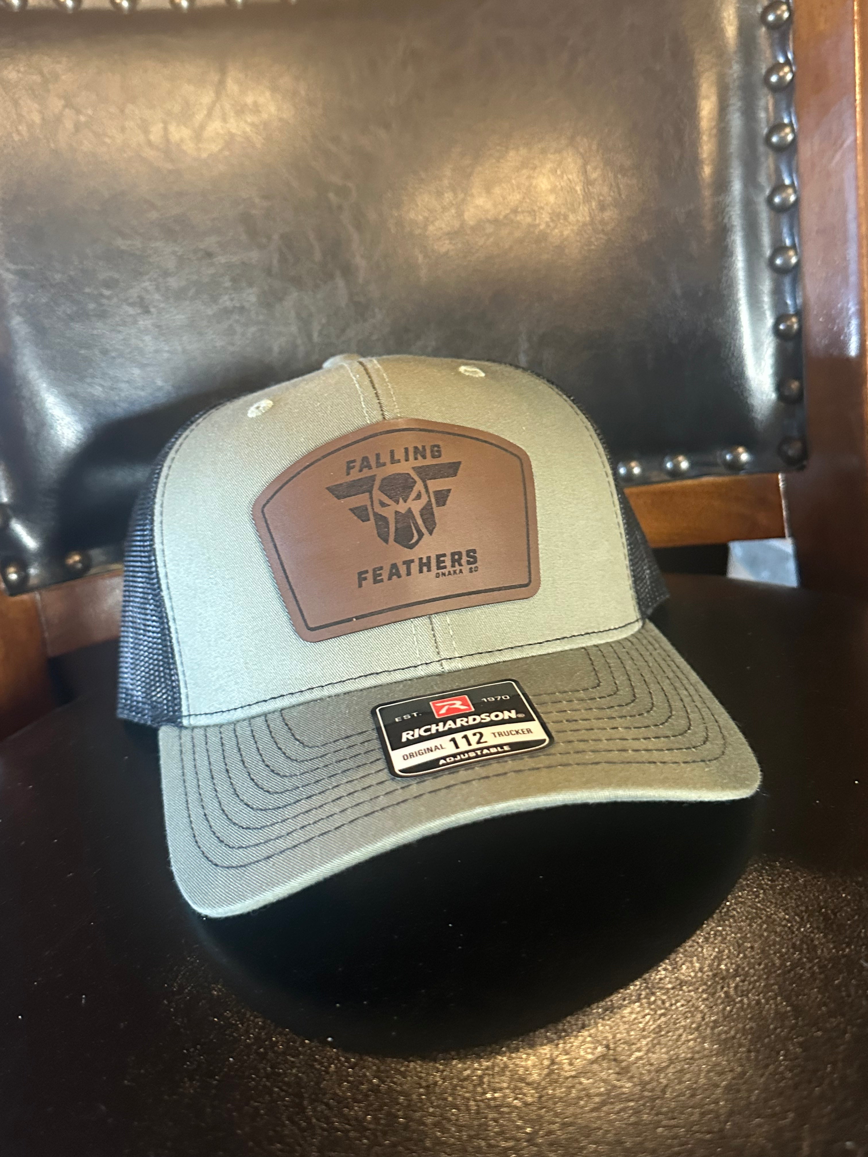 Sage Green Leather Patch hat